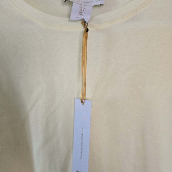 House Of Harlow 1960 Elegant Butter Ivory Cream Lace Trim Top Size L - Picture 4 of 5